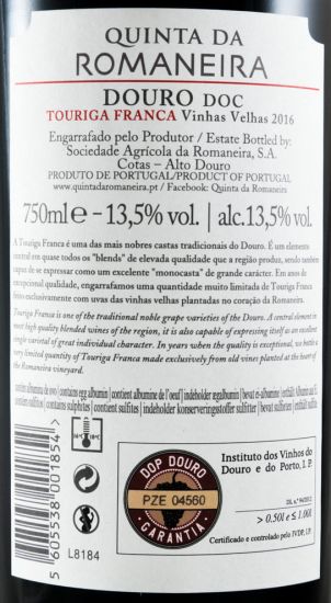 2016 Quinta da Romaneira Touriga Franca Vinhas Velhas red