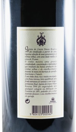 1999 Quinta do Crasto Vinhas Velhas Reserva tinto 1,5L