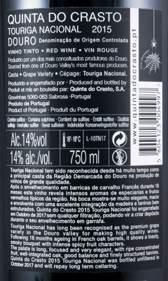 2015 Quinta do Crasto Touriga Nacional tinto