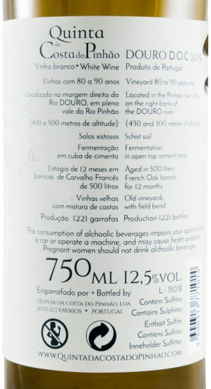 2015 Quinta Costa do Pinhão white