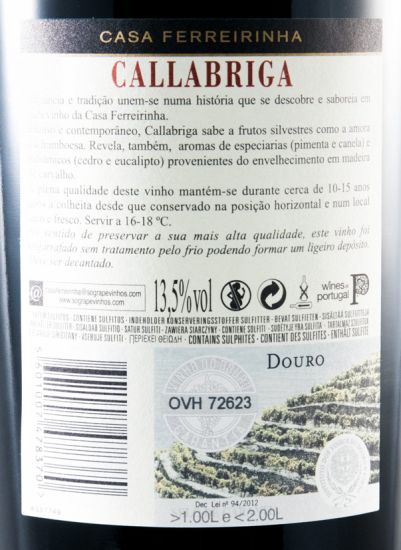2015 Casa Ferreirinha Callabriga red 1.5L