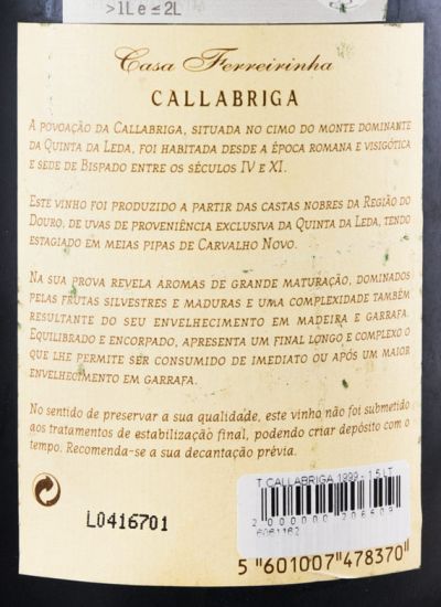 1999 Casa Ferreirinha Callabriga red 1.5L