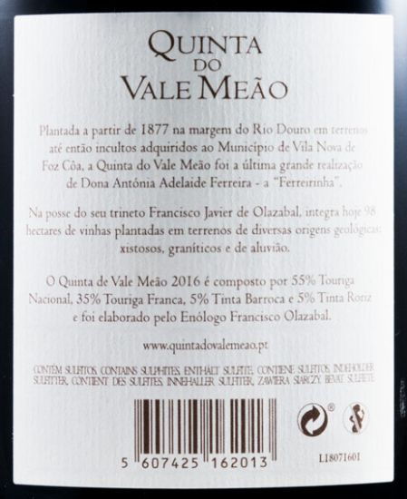 2016 Quinta do Vale Meão red 1.5L
