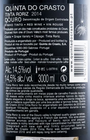 2014 Quinta do Crasto Tinta Roriz tinto 3L