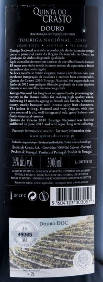 2010 Quinta do Crasto Touriga Nacional tinto 3L