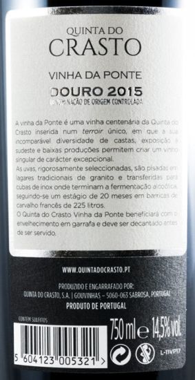2015 Quinta do Crasto Vinha da Ponte red