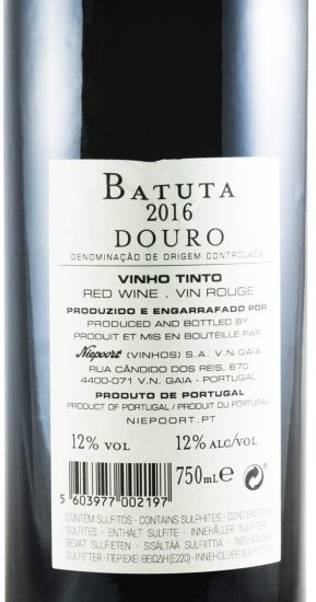 2016 Niepoort Batuta red