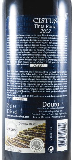 2002 Cistus Tinta Roriz red