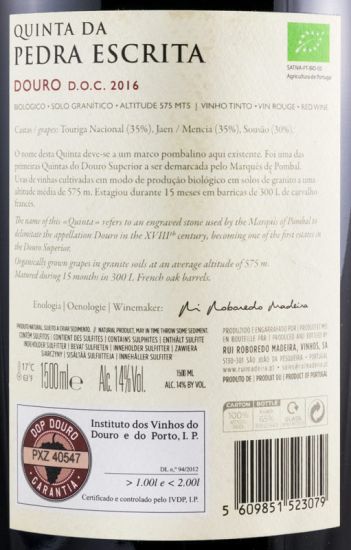2016 Quinta da Pedra Escrita organic red 1.5L