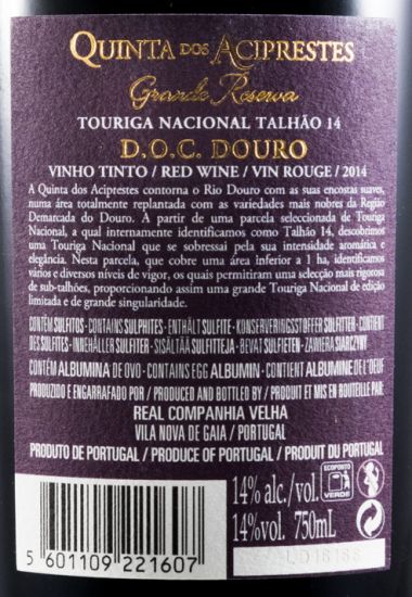 2014 Quinta dos Aciprestes Talhão 14 Grande Reserva Touriga Nacional red
