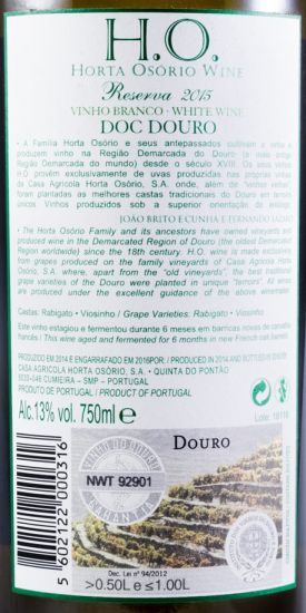 2015 Horta Osório H.O. Reserva white