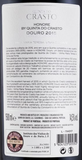 2015 Quinta do Crasto Honore red 1.5L
