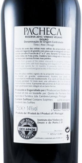 2015 Pacheca Vinhas Velhas Reserva tinto