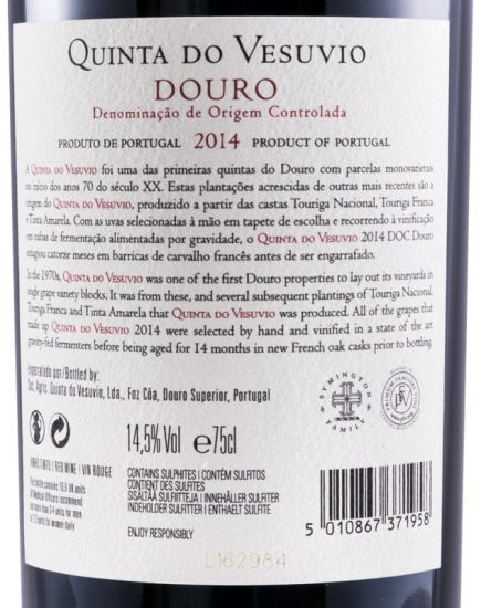 2014 Quinta do Vesuvio red
