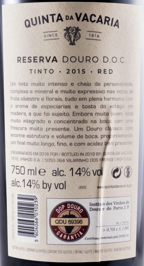 2015 Quinta da Vacaria Reserva tinto