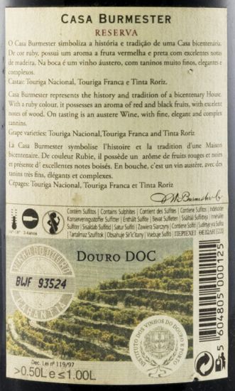 2005 Burmester Reserva tinto