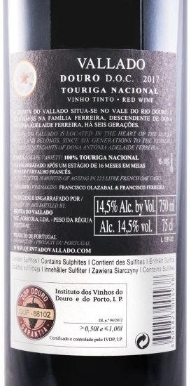 2017 Vallado Touriga Nacional tinto