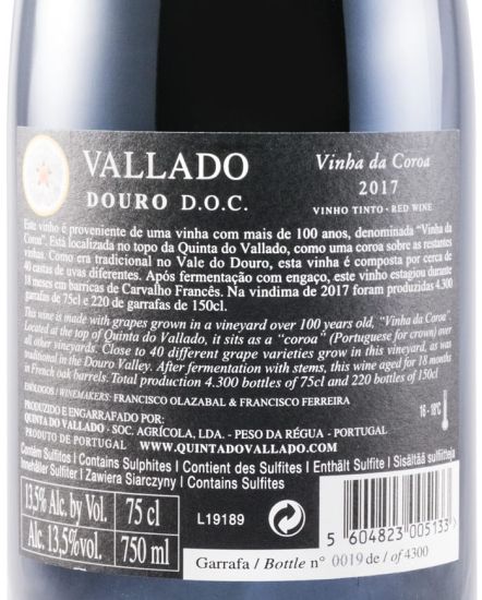 2017 Vallado Vinha da Coroa red