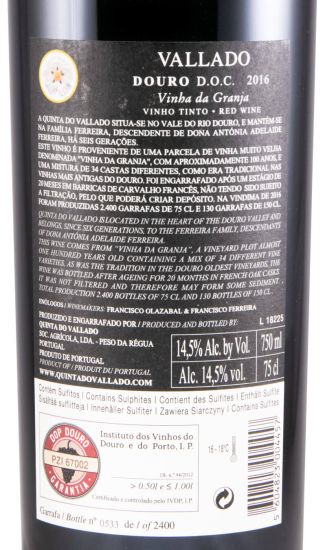 2016 Vallado Vinha da Granja tinto