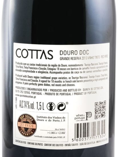2013 Cottas Grande Reserva red 1.5L
