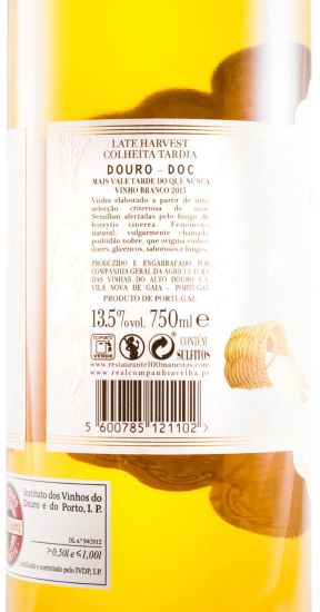 2015 Real Companhia Velha Mais Vale Tarde Que Nunca Colheita Tardia branco
