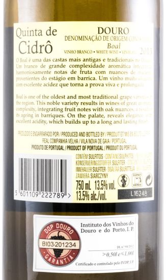 2015 Quinta de Cidrô Boal white