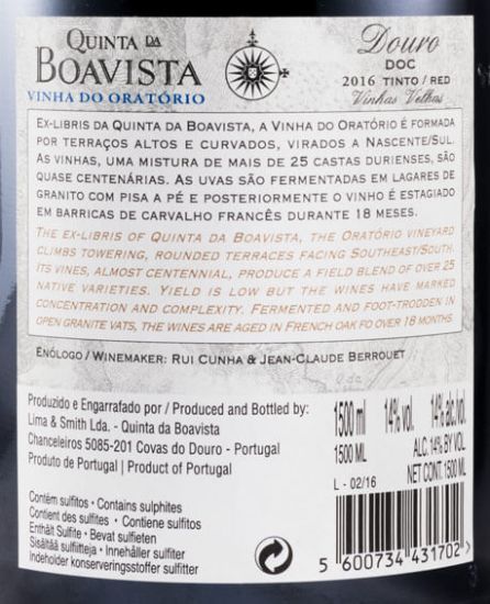 2016 Quinta da Boavista Vinha do Oratório Vinhas Velhas red 1.5L