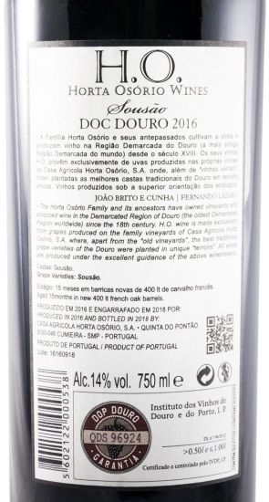 2016 Horta Osório H.O. Sousão tinto