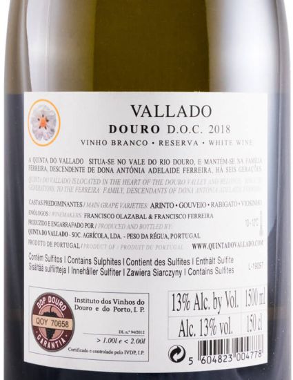2018 Vallado Reserva white 1.5L
