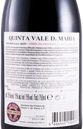 2017 Quinta Vale D. Maria Vinha da Francisca red
