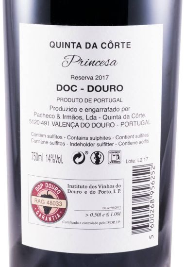 2017 Quinta da Côrte Princesa Reserva tinto