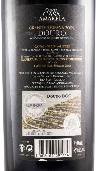 2009 Quinta Casa Amarela Elísio Grande Reserva tinto