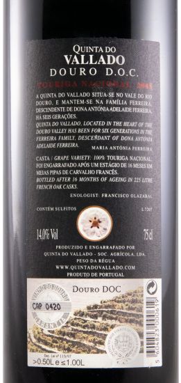 2005 Vallado Touriga Nacional red