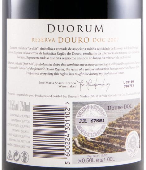 2007 Duorum Vinhas Velhas Reserva tinto