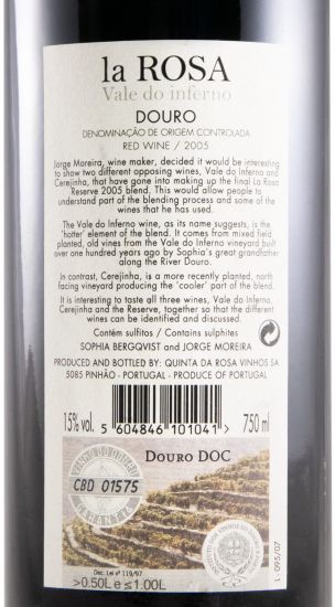 2005 Quinta de La Rosa Vale do Inferno tinto