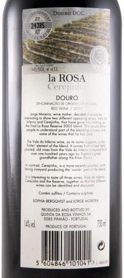 2005 La Rosa Cerejinha red