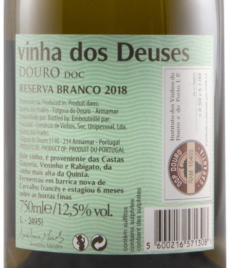 2018 Vinha dos Deuses Reserva white
