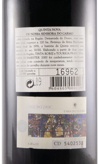 2000 Burmester Reserva red