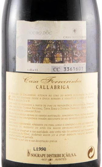 1998 Casa Ferreirinha Callabriga red