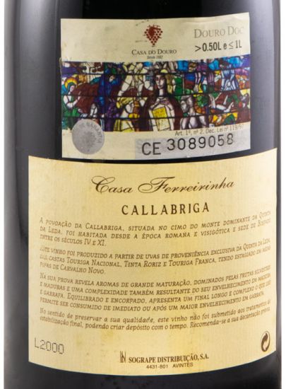 2000 Casa Ferreirinha Callabriga tinto
