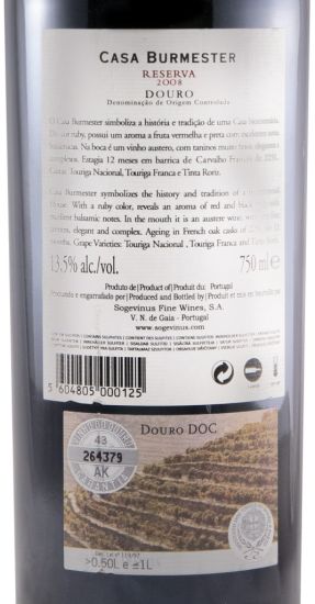 2008 Burmester Reserva red