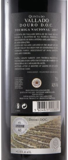 2007 Vallado Touriga Nacional tinto