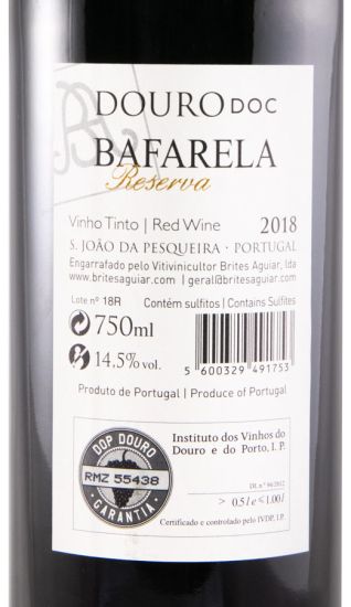 2018 Bafarela Reserva tinto