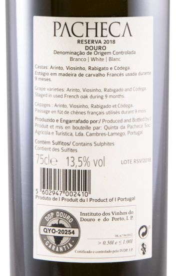 2018 Pacheca Reserva white