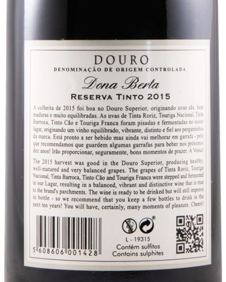 2015 Dona Berta Reserva red