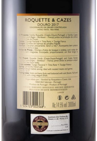 2017 Roquette & Cazes tinto 3L