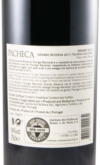 2017 Quinta da Pacheca Grande Reserva Touriga Nacional tinto