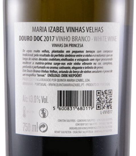 2017 Maria Izabel Vinhas da Princesa Vinhas Velhas branco