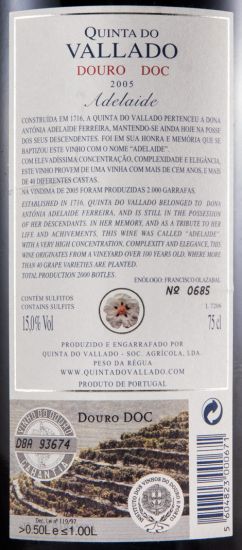 2005 Vallado Adelaide tinto