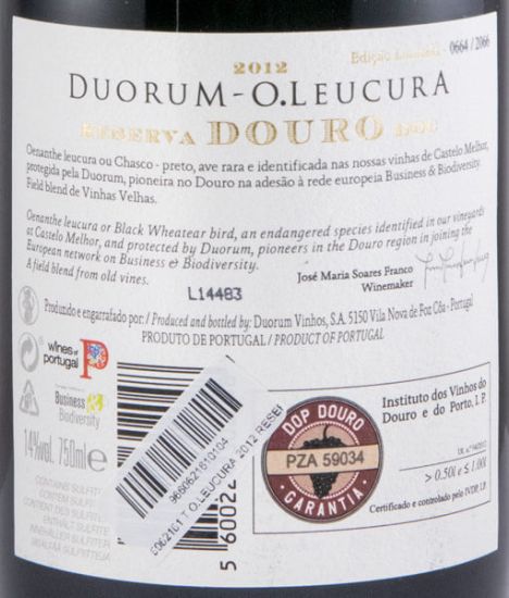 2012 Duorum O.Leucura Reserva tinto